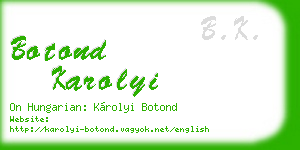 botond karolyi business card