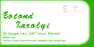 botond karolyi business card